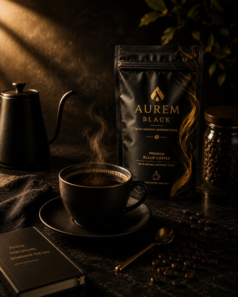 AuremBlack coffee ritual